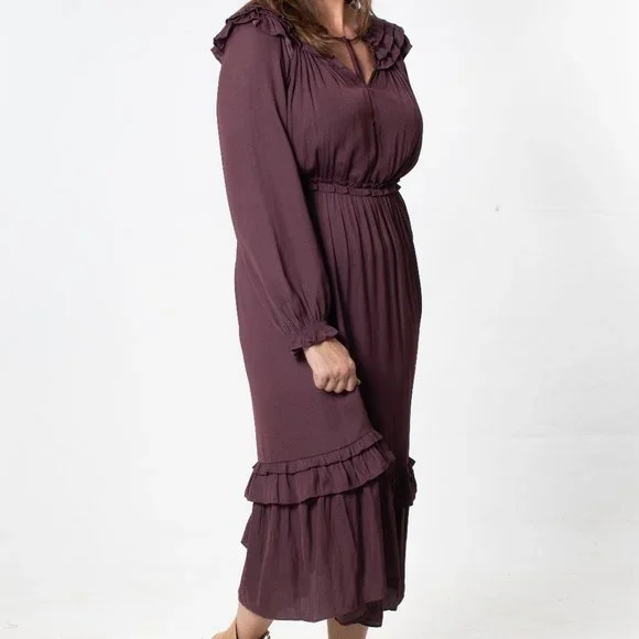 ⭐️CURRENT AIR DRESS WITH RUFFLE TRIM - Picture 1 of 6